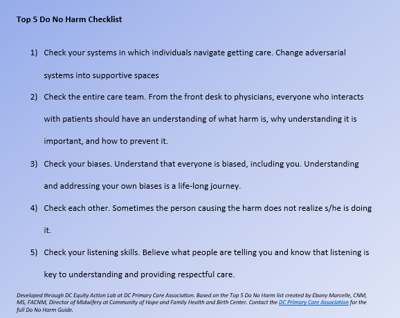 Top 5 Do No Harm Checklist